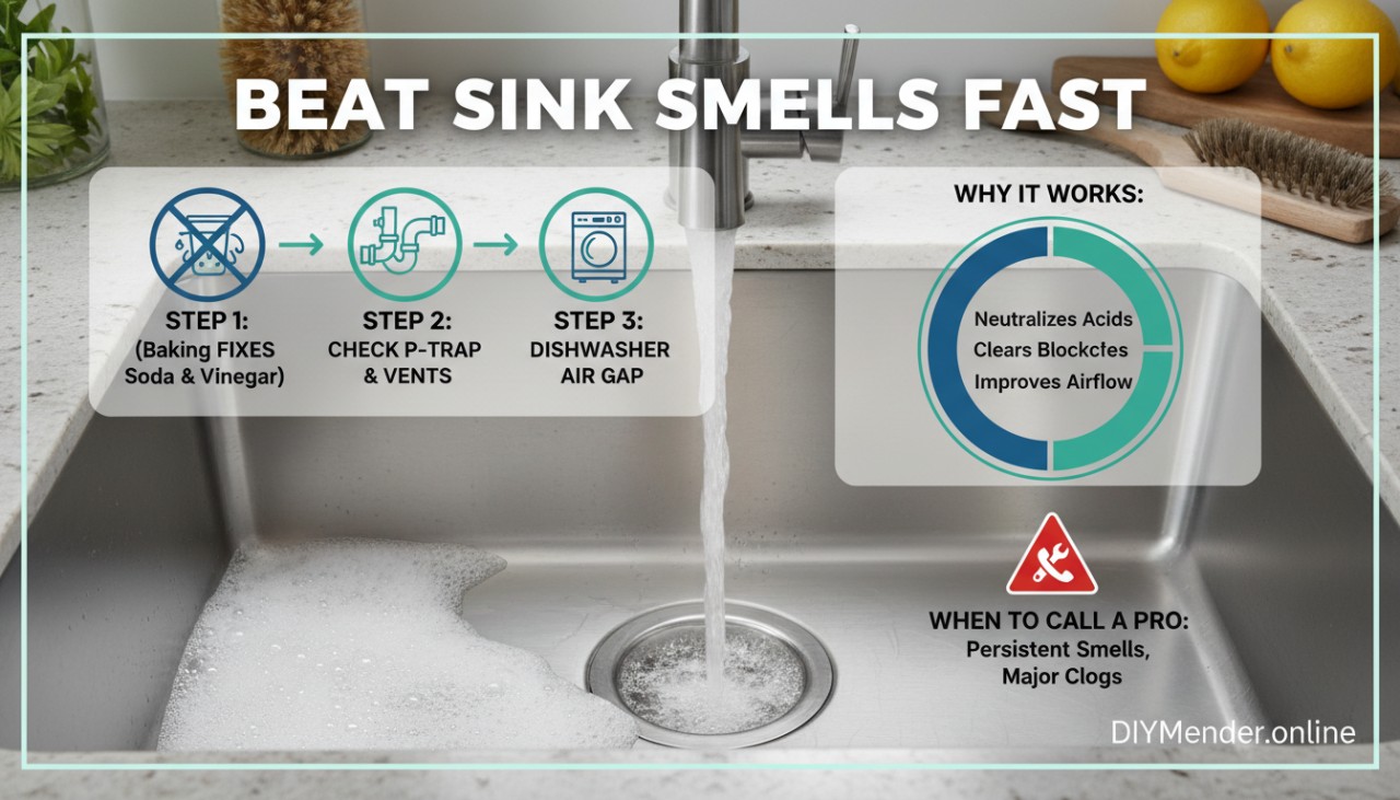 How to Get Odor Out of Kitchen Sink: Fast DIY Fix & Causes