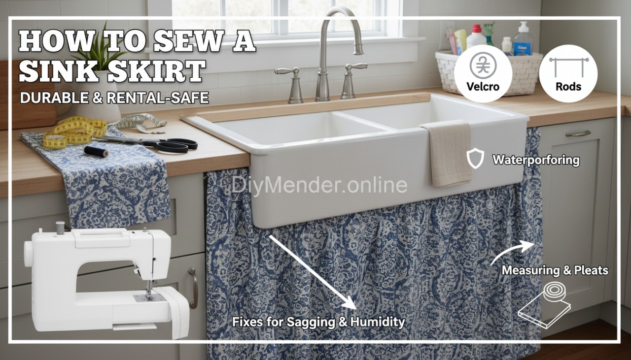 How to Sew a Sink Skirt That Stays Put (Rental-Friendly Guide)